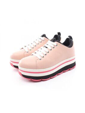 Prada Sneakers Platform Pink Leather